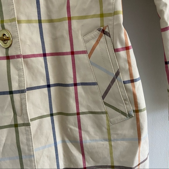 COACH classic plaid trench coat - Picture 3 of 7